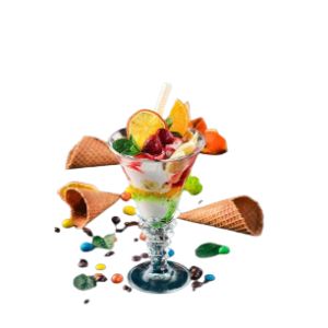 Fresh Fruit ice Cream Bowl