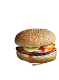 Chicken burger egg cheese